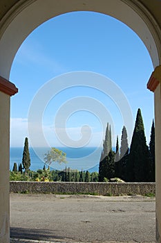 Azure coast of Abkhazia.