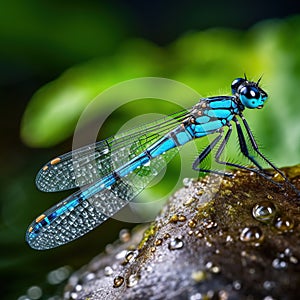 Azure damselfly (Coenagrion puella)  Made With Generative AI illustration
