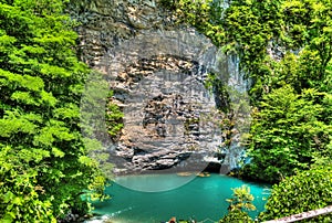 Azure lake in Abkhazia