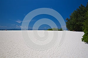 The azure sea on the bounty beach in Thailand