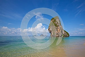 The azure sea on the bounty beach in Thailand