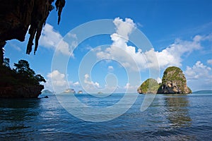 The azure sea on the bounty beach in Thailand