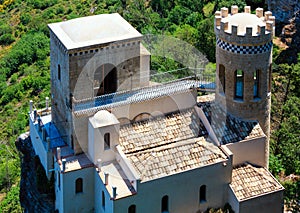 Torretta Pepoli castle in Erice, Sicily, Italy photo