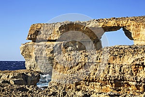 Azure Window on Gozo island. Dwejra Bay. Malta