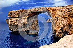 Azure Window on Gozo Island, Malta today broken