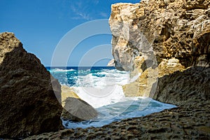 Azure window missing, Gozo, Malta