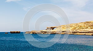 Azure Window, stone arch of Gozo, Malta