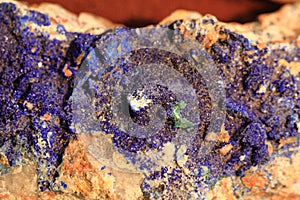 Azurite mineral texture