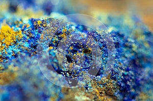Azurite is a soft, deep blue copper mineral