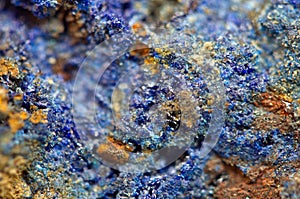 Azurite is a soft, deep blue copper mineral