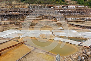 AÃÂ±ana salt valley in Alava, Spain photo