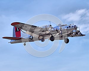 B-17 Flying Fortress coming in for a landing