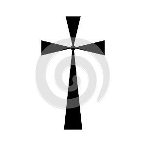 Jesus Christ crucifix, different shapes of crosses religious silhouette signs