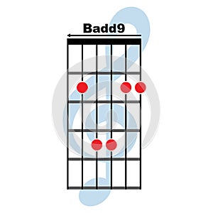 B add9 guitar chord icon