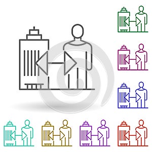 B2b, building, business multi color icon. Simple thin line, outline vector of growth hacking icons for ui and ux, website or photo