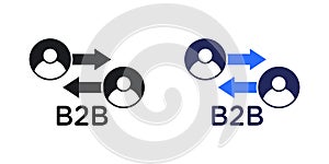 B2B icon vector