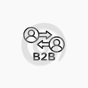 B2B icon vector