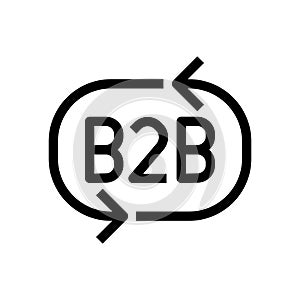 B2B icon, vector illustration