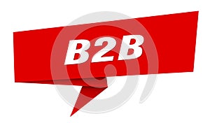 b2b banner. b2b speech bubble, label, sticker, sign template