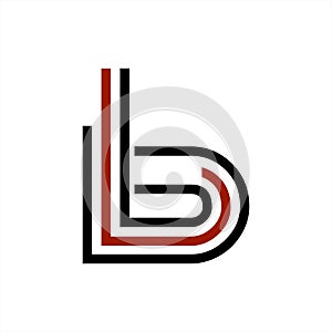 B, bbb, bbl, bld initials line art geometric company logo photo