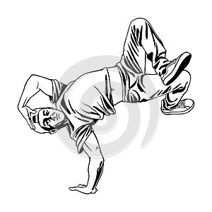B-boy dancer character in dynamic pose.