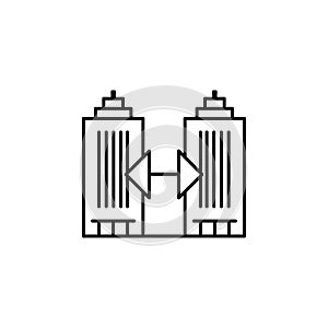b2b, building, business icon. Element of growth hacking icon. Thin line icon for website design and development, app development. photo