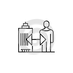 b2b, building, business icon. Element of growth hacking icon. Thin line icon for website design and development, app development. photo