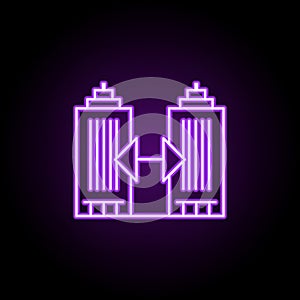 b2b, building, business icon. Elements of Growth hacking in neon style icons. Simple icon for websites, web design, mobile app, photo