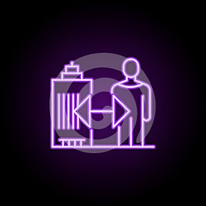 b2b, building, business icon. Elements of Growth hacking in neon style icons. Simple icon for websites, web design, mobile app, photo
