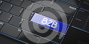 B2B, business to business - modern computer keyboard