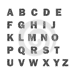 A B C D E F G H I J K L M N O P Q R S T U V W X Y Z - English alphabet, capital letters. pattern of letters. Vector stock illustra photo