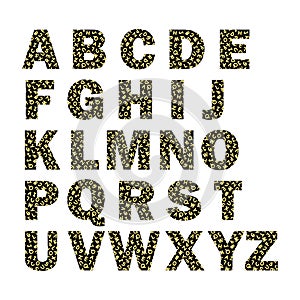 A B C D E F G H I J K L M N O P Q R S T U V W X Y Z - English alphabet, capital letters. pattern of letters. Vector stock illustra photo