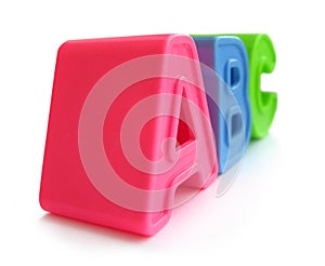 A, B, C letters - alphabet, literacy, education photo