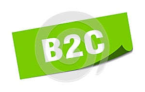 b2c sticker. b2c square sign. b2c