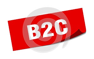 b2c sticker. b2c square sign. b2c