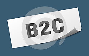 b2c sticker. b2c square sign. b2c