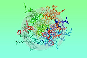 B-cell Lymphoma 2 (BCL-2) in complex with the orally active inhibitor S55746. Molecular model. Rendering based