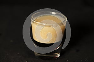 B52 cocktail with kahlua, baileys and cointreau