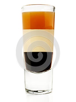 B52 Cocktail on white Background