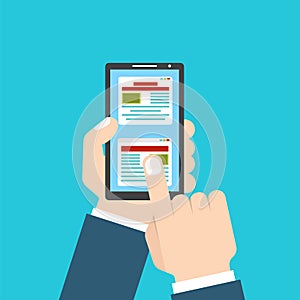 A-B comparison. Split testing. Concept computer vector illustrat