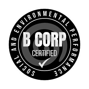 B corp certified symbol icon photo