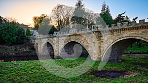 B6341 crosses the Lion Bridge over River Aln