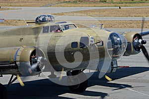 B-17 Flying Fortress coming in for landing