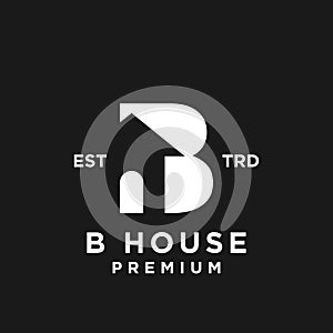 B House minimalist logo icon design