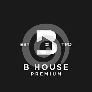 B House minimalist logo icon design