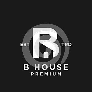 B House minimalist logo icon design