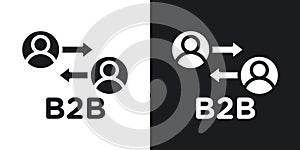 B2B icon vector