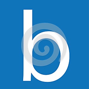 b letter on blue background