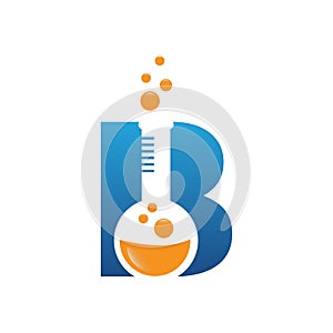 B letter education lab concept logo