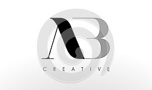 A B Letter Logo Design. Creative AB Letters Icon